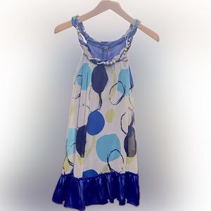 Mini dress Pearl neckline embellishment with ring circle design retro style